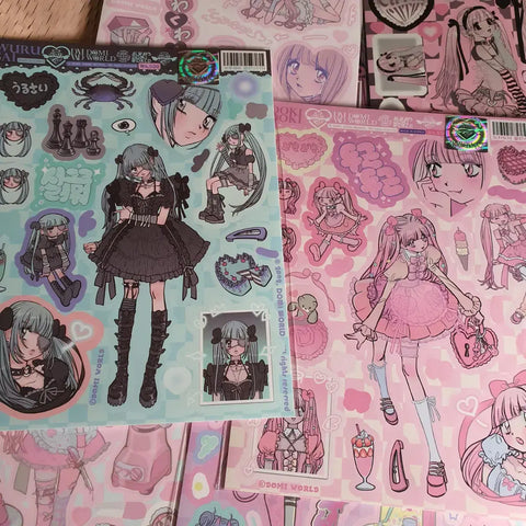 Domiworld Discontinued Stickers Savage Angel Magenta Devil Pink Killer etc.