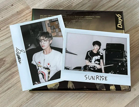 DAY6 Sunrise album and Dowoon Jae polaroid set