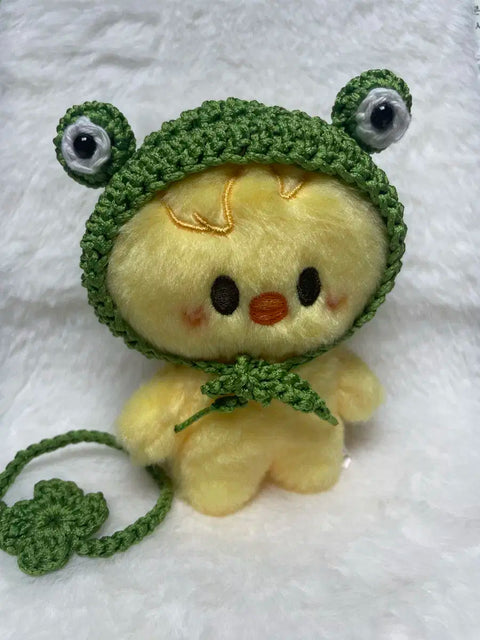 Stray Kids, BbokAri custom hat, frog hat, four-leaf clover, hand-knitted