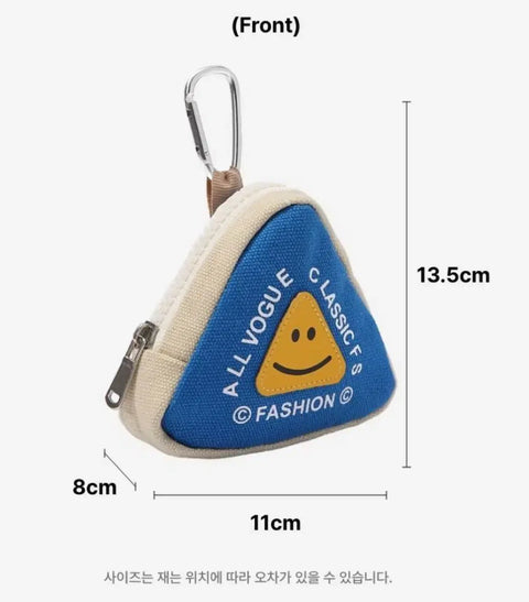 Triangle Mini Coin Purse Keychain