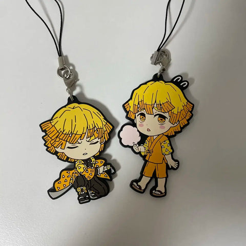 Zenitsu Rubber Strap Keychain Gacha