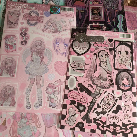 Domiworld Discontinued Stickers Savage Angel Magenta Devil Pink Killer etc.
