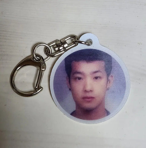 Calm Man Young Man + Zero Two Keychain