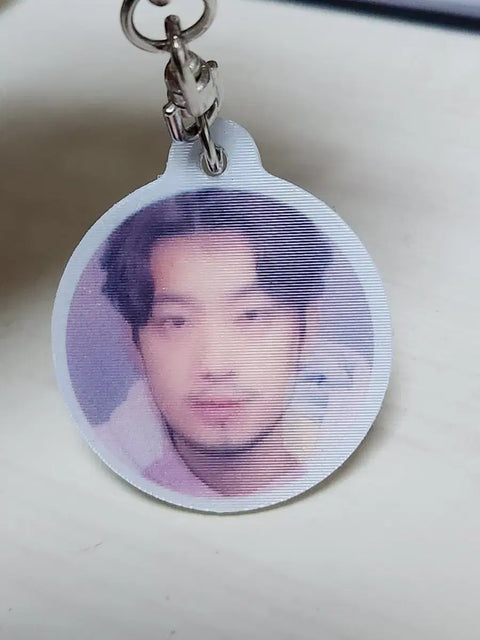 Calm Man Young Man + Zero Two Keychain