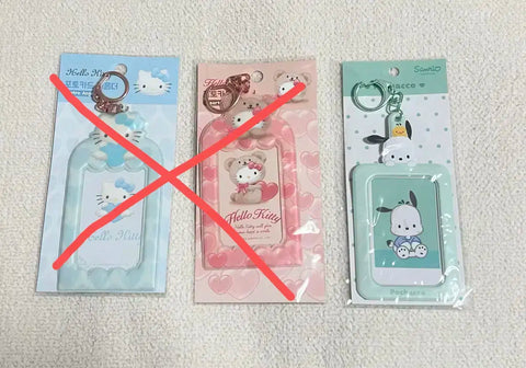 Hello Kitty stationery Kitty photocard holder ID photo holder mini pocket keyring Pochacco holder selling below cost