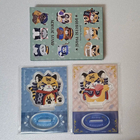 Unopened/Bundle) Golden Kamuy Golden Card Kiroranke Animal Pose Mini Acrylic Stand