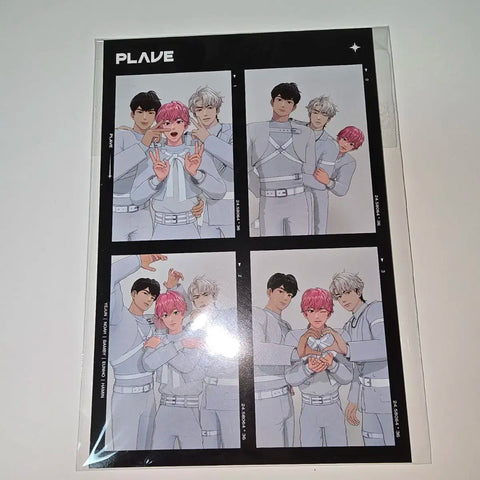 Selling PlayV membership kit photo booth pictures of Ye-eunhye, Bambi, Eunho, and Hamin.