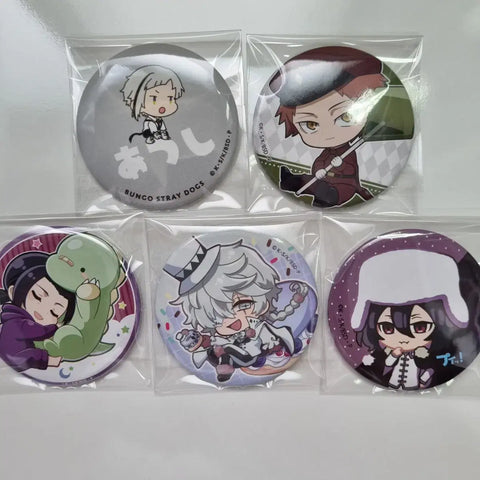Bungo Stray Dogs Can Badge Atsushi, Nikolai, Fyodor, Mori, Tachihara