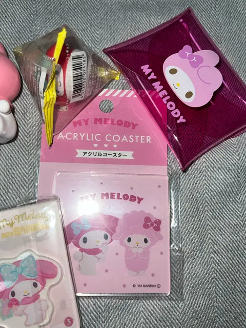 My Melody Sanrio Figure Acrylic Coaster etc. Lot