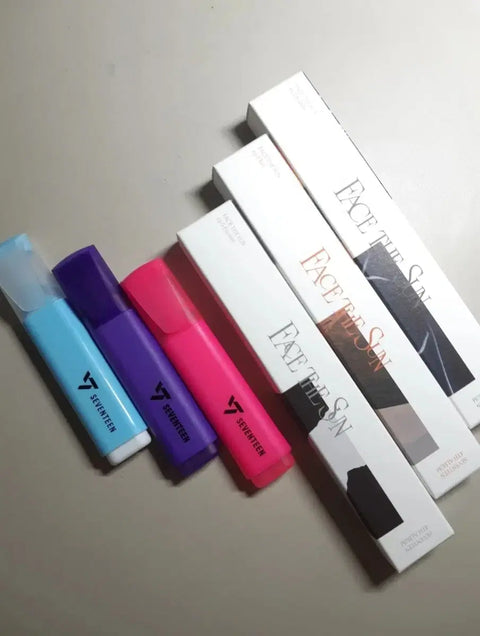Seventeen Feather Sun Highlighters, selling as a set
