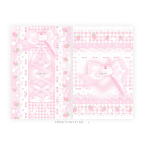 Strawberry Ribbon Binder Sheet