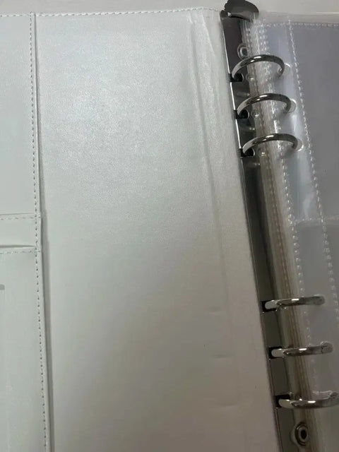 Fromable 6-ring macaron binder white