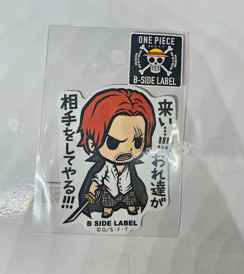 One Piece B-side label Shanks sticker