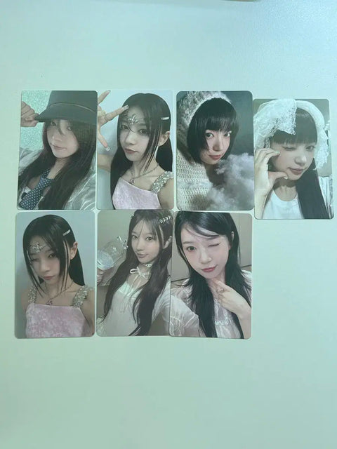 ILLIT Moka photocard all-in-one transfer, Bill Nyan cat magnetic, glitter bong photocard, unreleased photocard.