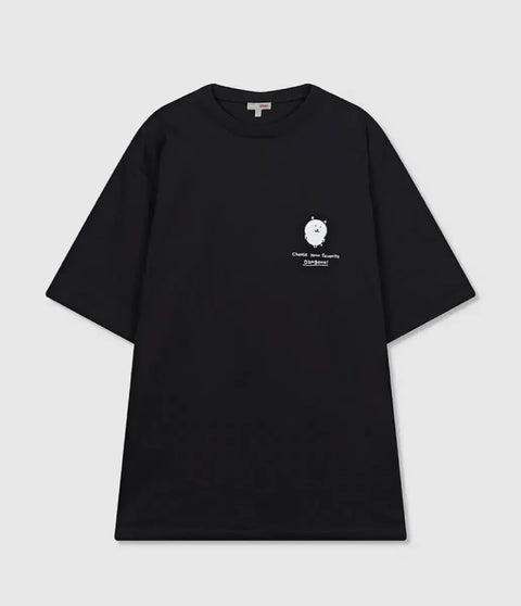 Jokjomgom short-sleeve t-shirt for sale, size L, black color.