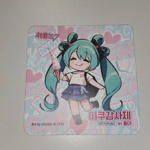 Hatsune Miku Thanksgiving Coaster + Sticker
