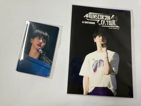 Run, Seokjin Live Viewing Special Postcard Photocard