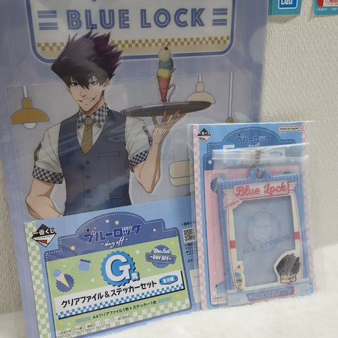 Blue Lock Day Off Kuji Karasu Clear File Sticker, Card Holder Set