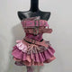 Pink Two-Piece Girl Group Stage Outfit Kpop High Teen Look Kitsch Look BJ