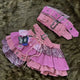 Pink Two-Piece Girl Group Stage Outfit Kpop High Teen Look Kitsch Look BJ