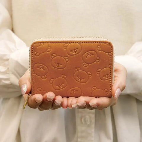 Rilakkuma Store Limited Wallet Pattern Card Pouch Coin Half Leather Folding Japan