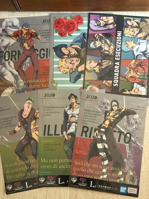 JoJo Part 5 Assassination Team Kuji L Prize Poster Unopened Bulk Sale