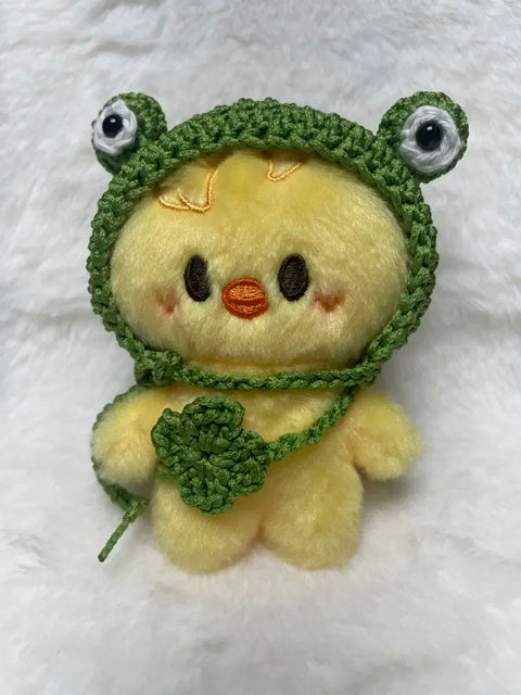 Stray Kids, BbokAri custom hat, frog hat, four-leaf clover, hand-knitted