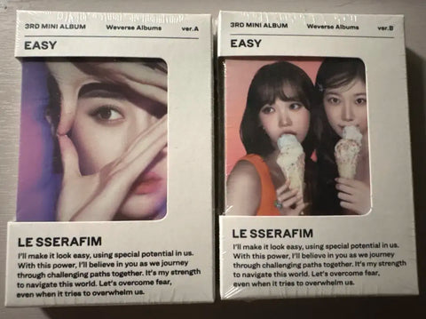 LE SSERAFIM EASY Weverse Album A/B Version Set