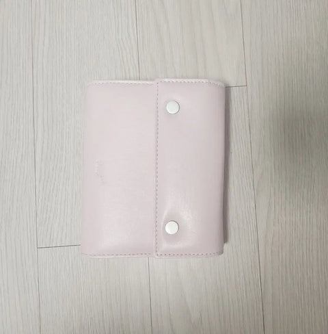 Photocard binder holder diary wallet 5-ring pink keyring