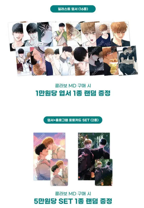 Toonique Summer Season 10,000 Won 50,000 Won Special Benefit Postcard Hologram Photocard Full Set