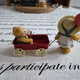 Teddy bear figure + Mini car set