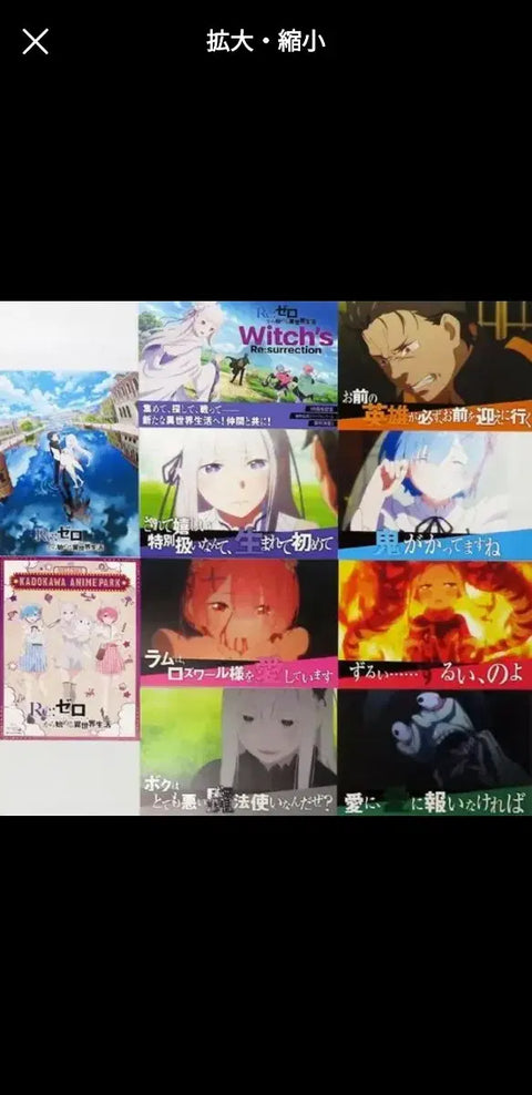 Re:Zero Postcard Set