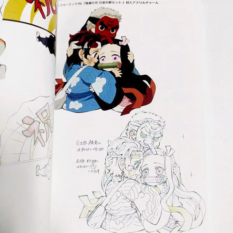 Demon Slayer: Kimetsu no Yaiba Tanjiro Nezuko Zenitsu Giyu Mini Character Photobook Illustration Collection