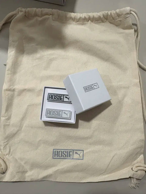 Rosé Puma Name Tag Pin & Drawstring Bag Bundle
