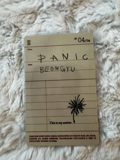 TXT Beomgyu Panic Photocard for sale
