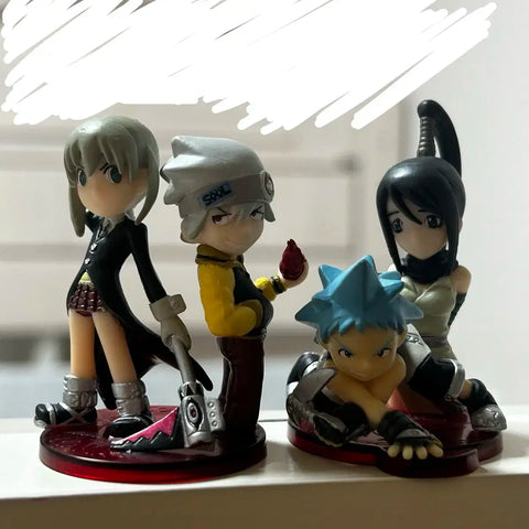 Soul Eater Soul Maka Black Star Tsubaki Bandai Figures 4 Pieces as a Set