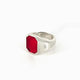 HERBIGHARO & FRICAV ring, clear red
