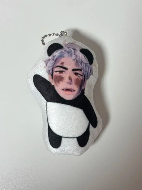 PLAVE Eunho unofficial cushion keyring, fanmade cushion keyring, panda
