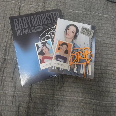 Two BABYMONSTER Ahyeon albums and two special photocards