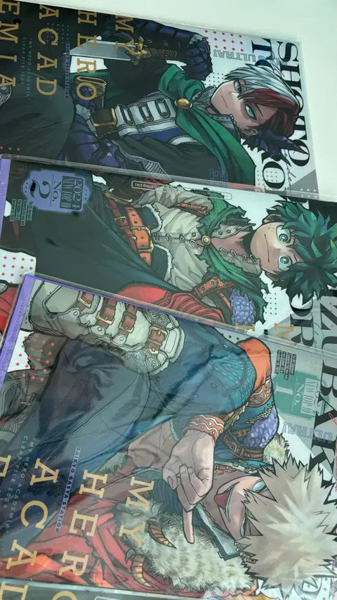 Unopened) Ten Heroes My Hero Academia Bakugo Midoriya Shoto Clear File
