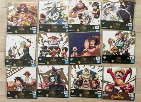 One Piece Memorial Shikishi 12 Piece Set for Sale