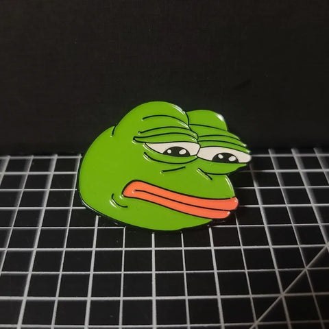 Pepe the Frog pin badge sad frog
