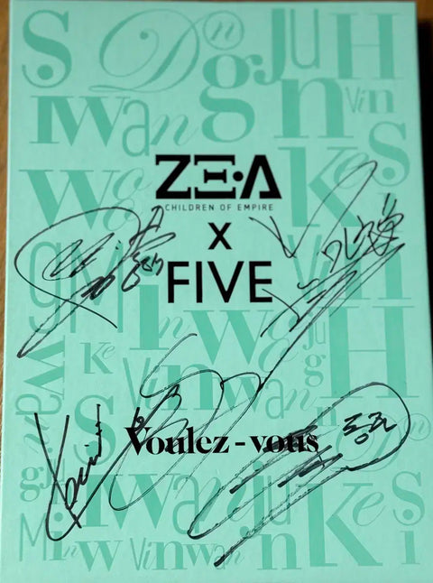 ZE:A five signed CD, Im Siwan, Kim Dongjun, Park Hyungsik, Kevin, Ha Minwoo