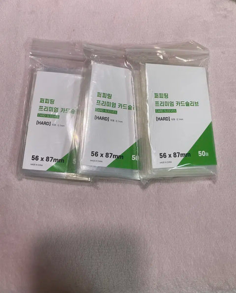 Selling photocard sleeves.