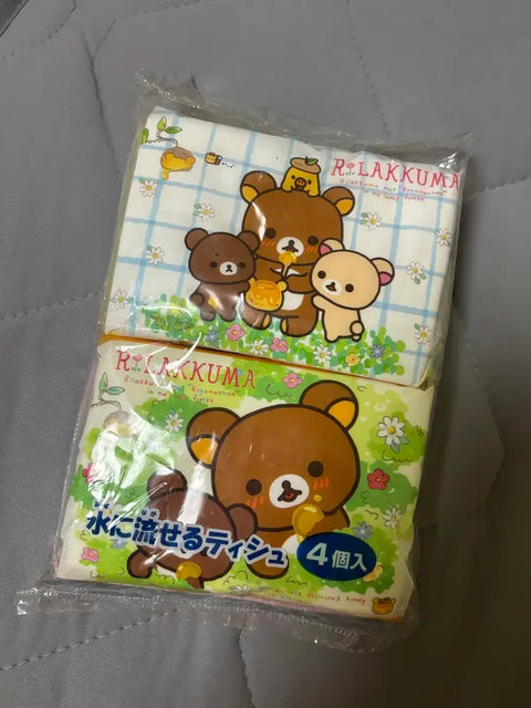 Selling Rilakkuma tissues.