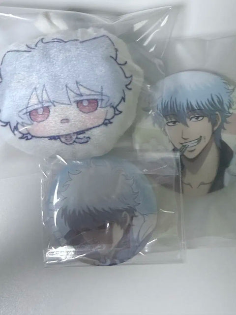 Gintama Gintoki Goods Badge Doll Set