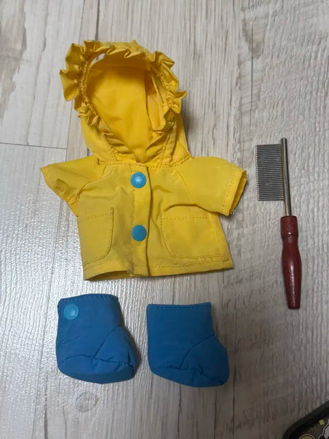 Teddy Tales XS Raincoat Doll Clothes + Comb
