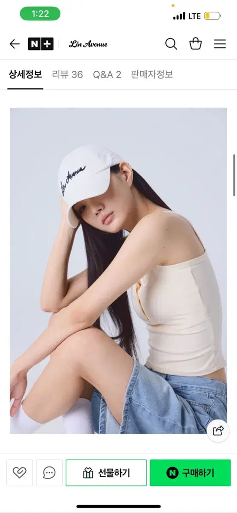 New item. Lin Avenue White Ball Cap Hat