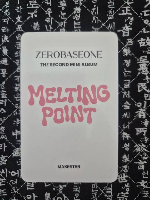 ZEROBASEONE Zhang Hao Post-it Photocard Makestar Melting Point