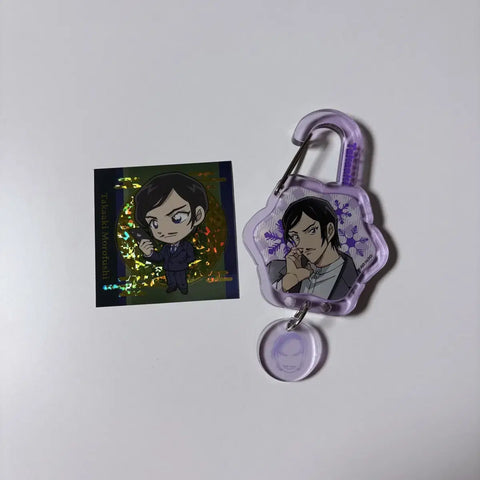 Moroishi Takaaki Carabiner + Sticker Set Tenkumei Conan Pop-up